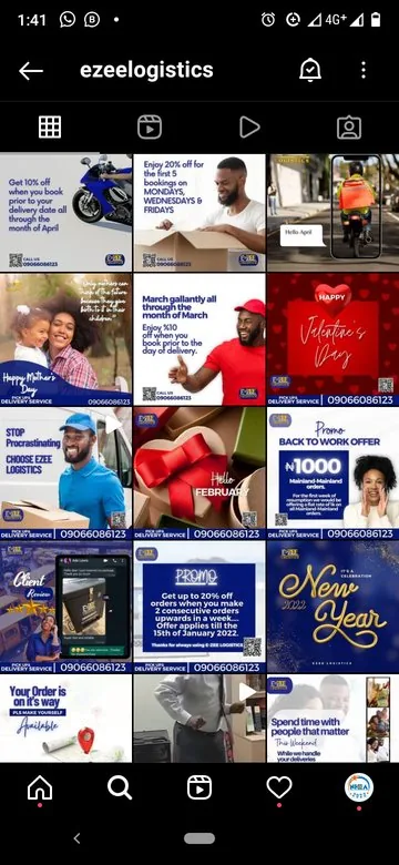 Ezee Logistics Instagram feed